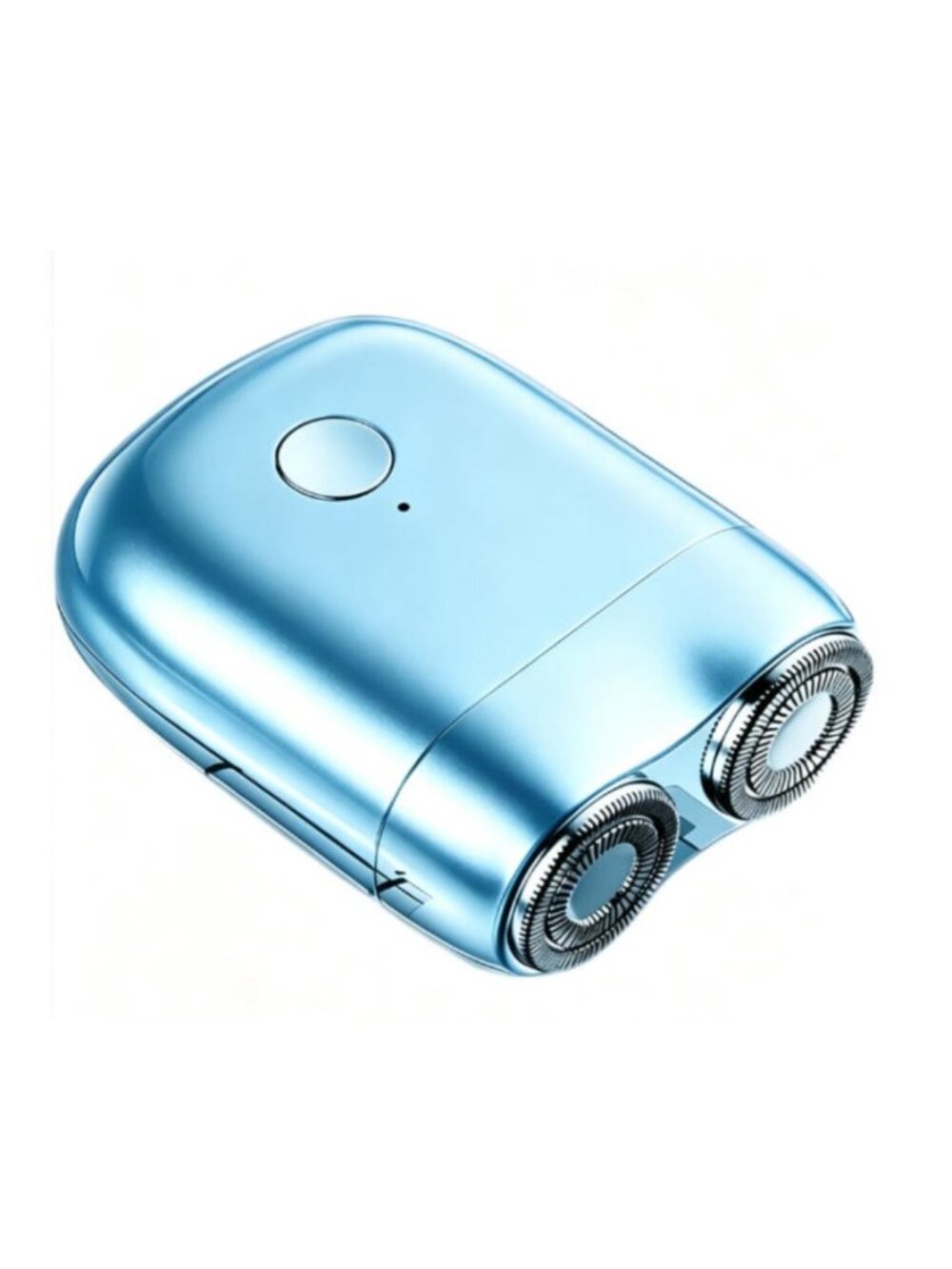 Blue Mini Portable Electric Shave Razor Beard Trimmer Shaver Double Head